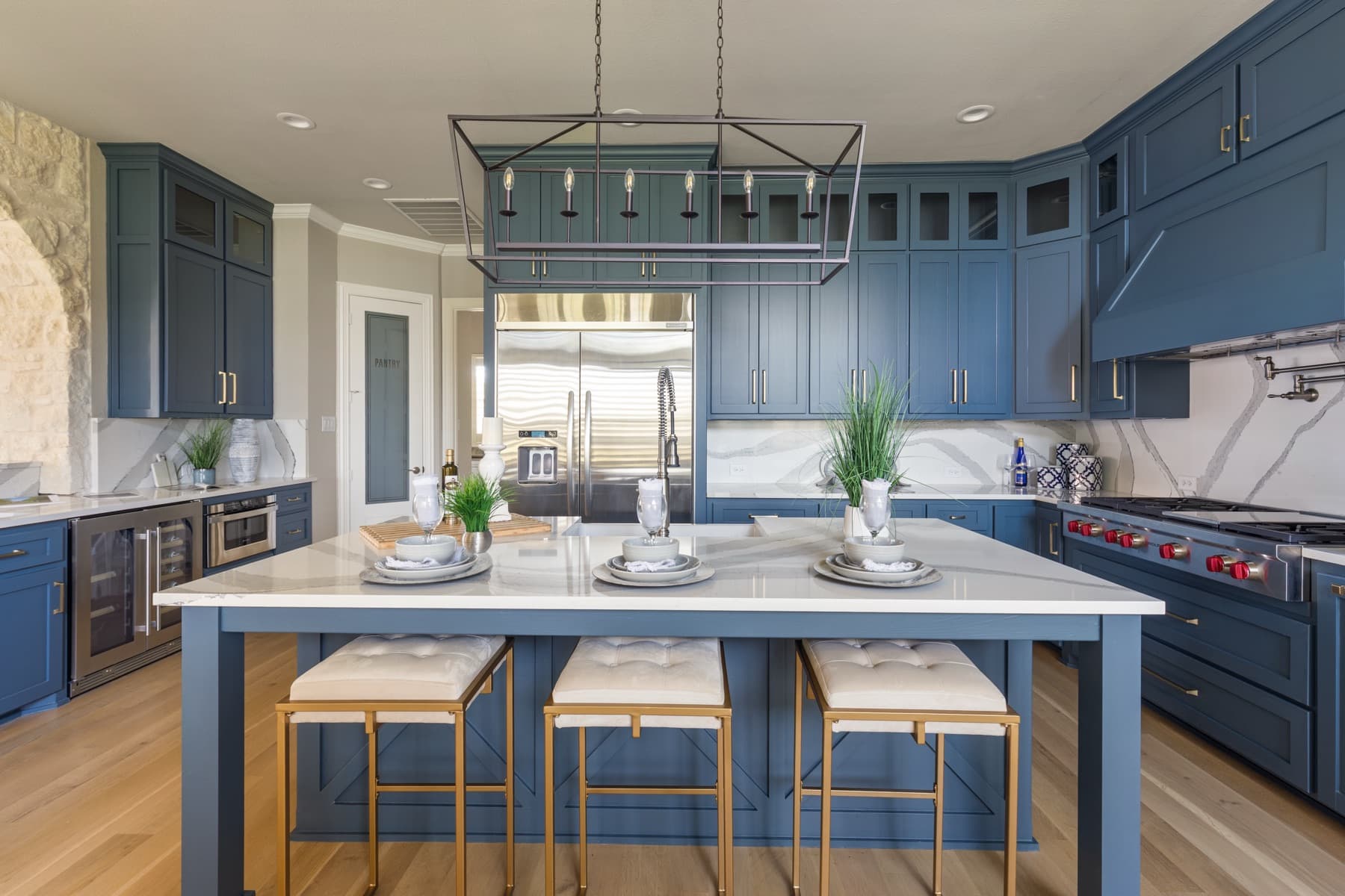 The chef's kitchen at 259 King Ranch Court